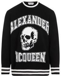 Alexander McQueen - Skull Intarsia-knit Pullover - Lyst