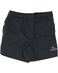 Valentino Logo-print Swim Shorts in Black for Men Save 62% Mens Clothing Beachwear 