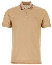 Burberry - Camel Piquet Polo Shirt - Lyst