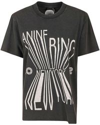Anine Bing - Logo Print T-Shirt - Lyst