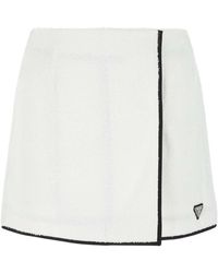 Prada Terry Fabric Mini Skirt - White