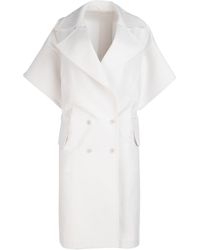 Max Mara Micio Double Breasted Coat - White