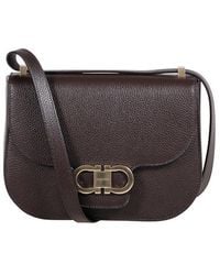 Ferragamo - Gancini Double Buckle Crossbody Bag - Lyst