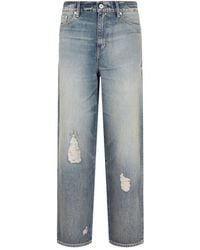 KENZO - Dirty Blue Carrot Fit Jeans - Lyst