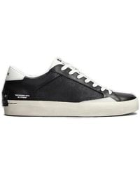 Crime London - Distressed Lace-Up Sneakers - Lyst