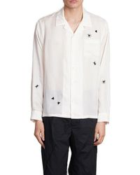 Undercover - Spider-embroidered Semi-sheer Buttoned Shirt - Lyst