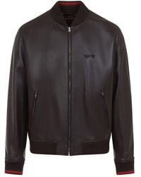 Gucci - Nappa Leather Bomber Jacket - Lyst