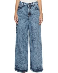 Marni - Marbled Wide-leg Jeans - Lyst