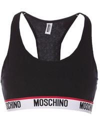 Moschino - Teddy Bear Logo Band Sports Bra - Lyst