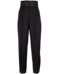 Givenchy High-waisted Tapered Trousers - Black
