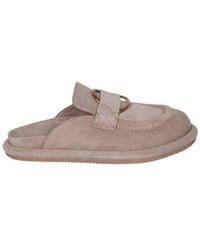 Moncler - Rind Detailed Slip-on Mules - Lyst