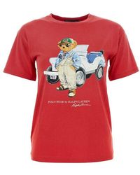 Polo Ralph Lauren - Bear-print Cotton-jersey T-shirt - Lyst