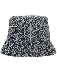 Loewe - Anagram Jacquard Reversible Bucket Hat - Lyst