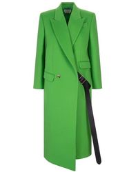 Alexander McQueen - Belt-detailed Long Coat - Lyst