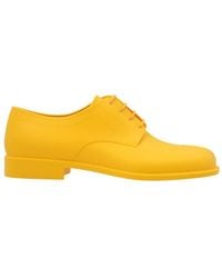 Maison Margiela Tabi-toe Block Heel Lace-up Shoes - Yellow