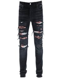 Amiri Tie-dye Bandana Thrasher Jeans - Black
