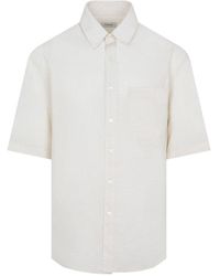 Lemaire - Short-sleeved Curved Hem Shirt - Lyst