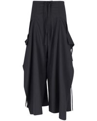 Y-3 - Stripe Detailed Layered Effect Pants - Lyst