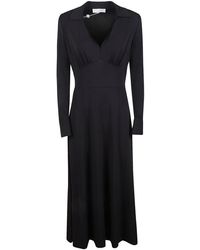 Michael Kors - V-neck Long-sleeved Maxi Dress - Lyst