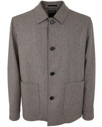 Zegna - Long Sleeved Buttoned Overshirt - Lyst