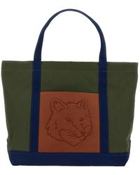Maison Kitsuné - Fox Head Patch Large Tote Bag - Lyst
