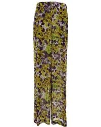 Dries Van Noten - Floral Printed Straight Leg Pants - Lyst