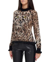 Boutique Moschino - Leopard Printed Knit Jumper - Lyst