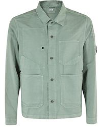 C.P. Company - Cotton Linen Overshirt - Lyst