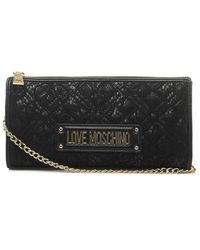 Love Moschino - Lace Detailed Quilted Shoulder Bag - Lyst