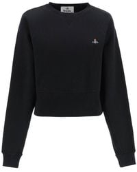 Vivienne Westwood - Embroidered Cropped Sweatshirt - Lyst