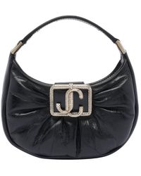 Jimmy Choo Mini Floral Edie Hobo Shoulder Bag in Metallic | Lyst