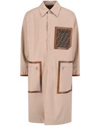 Fendi - Ff Logo Jacquard Reversible Trench Coat - Lyst