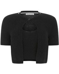 T By Alexander Wang - Short-sleeved Twinset Cardigan - Lyst