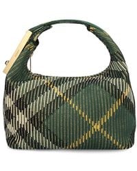 Burberry - Medium Peg Check-Pattern Shoulder Bag - Lyst