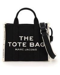 Marc Jacobs The Jacquard Traveller Tote Bag Small - Black