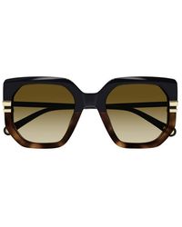 Chloé - Oversized Square Frame Sunglasses - Lyst