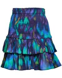Isabel Marant - Tie-dyed Printed Elasticated Waistband Skirt - Lyst