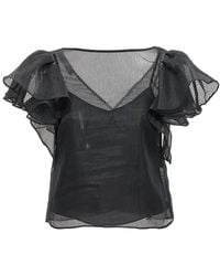 Karl Lagerfeld - Organza Top Tops - Lyst