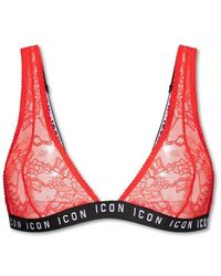 DSquared² - Red Lace Bra - Lyst