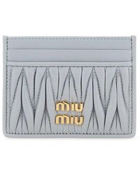 Miu Miu - Logo Lettering Card Holder - Lyst