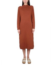 Alysi - Long Sleeved Knitted Dress - Lyst