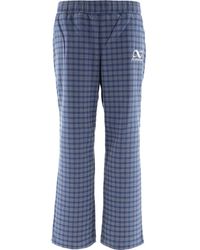 Rassvet (PACCBET) Tartan Trousers With Embroidery - Blue