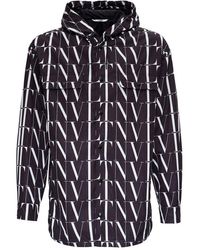 Valentino - All-over Logo Printed Long-sleeved Jacket - Lyst