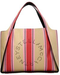 Stella McCartney - Stella Logo Raffia Tote Bag - Lyst