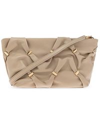 Ferragamo - Leather Shoulder Bag With Appliqués - Lyst