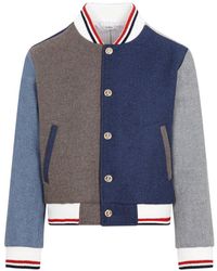 Thom Browne - Panelled Varsity Jacket - Lyst