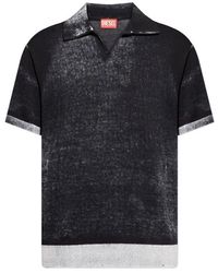 DIESEL - Reverse-Print Short-Sleeved Polo Shirt - Lyst