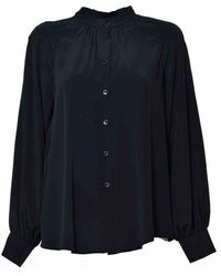 Boutique Moschino - Ruched Detail Satin Shirt - Lyst