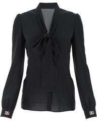 Dolce & Gabbana Bow Detail Blouse - Black