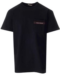 Alexander McQueen - Black T-shirt With Logo - Lyst